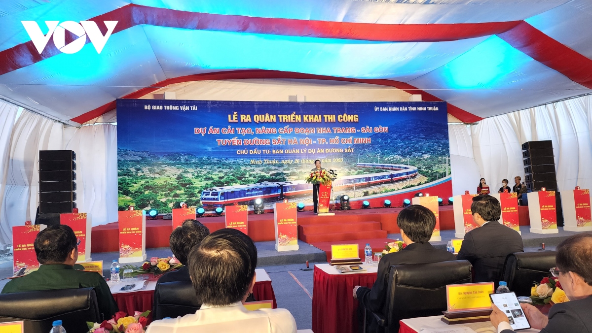 Thủ tướng phát động triển khai dự án cải tạo tuyến đường sắt đoạn Nha Trang - Sài Gòn