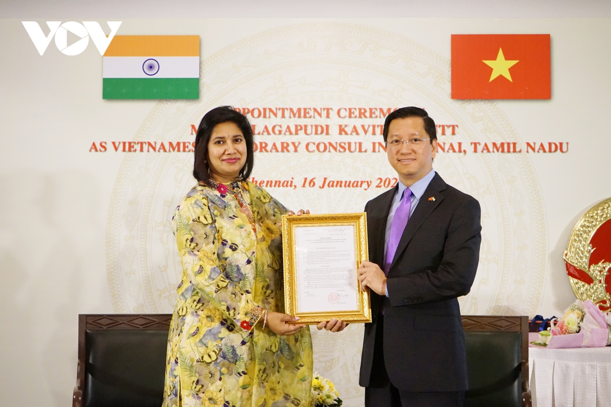 Trao quyết định bổ nhiệm Lãnh sự danh dự Việt Nam tại bang Tamil Naldu, Ấn Độ
