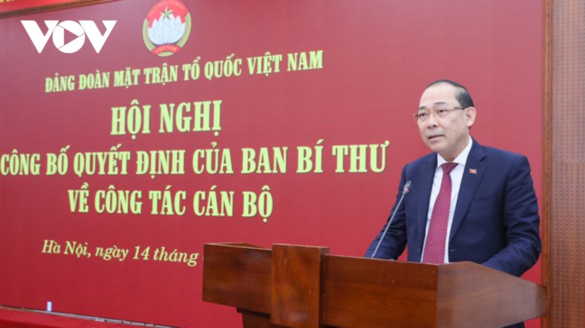 Phó Bí thư Tỉnh ủy Phú Thọ tham gia Đảng đoàn MTTQ Việt Nam