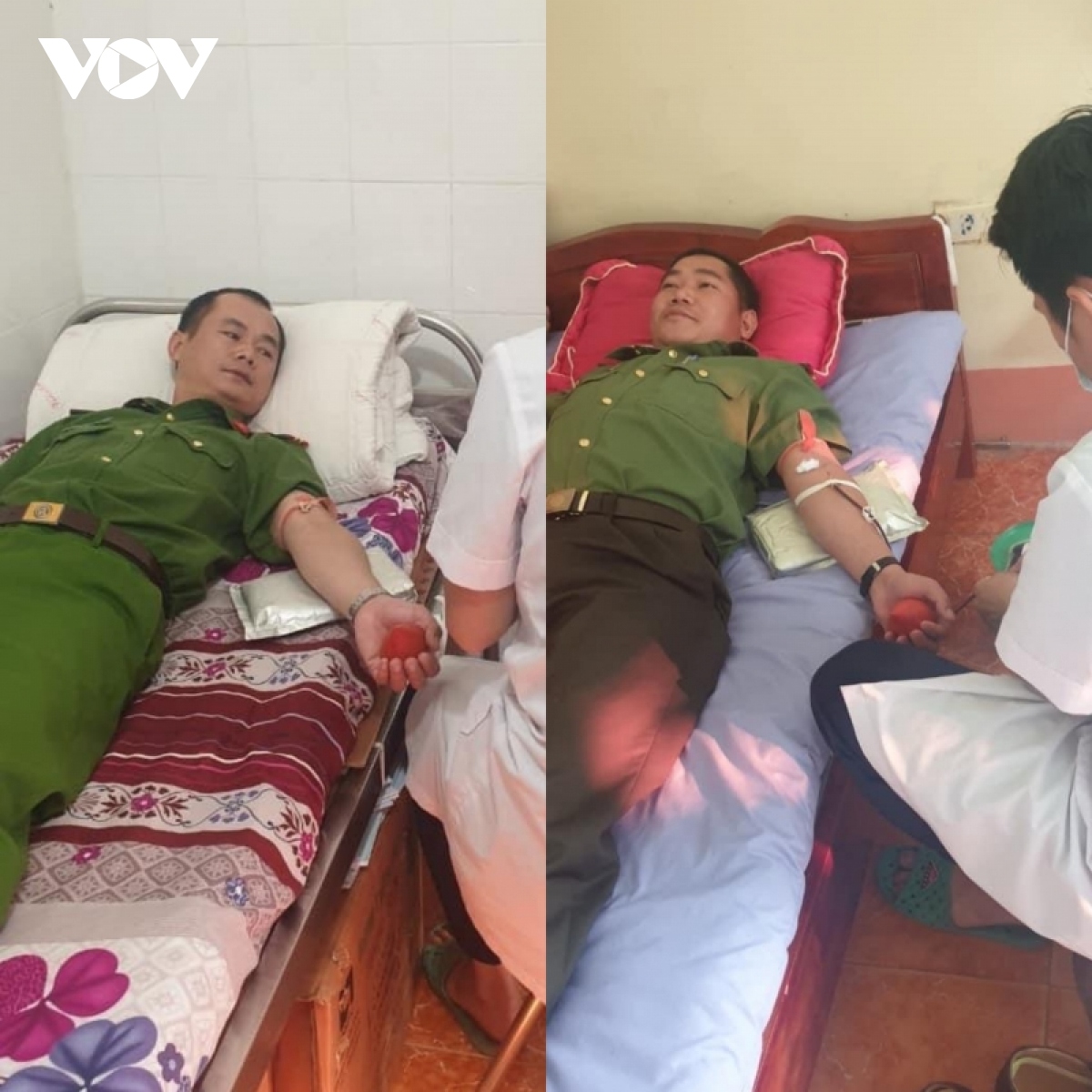 4 cán bộ Công an Sông Mã hiến máu cứu hai bệnh nhân qua cơn nguy kịch