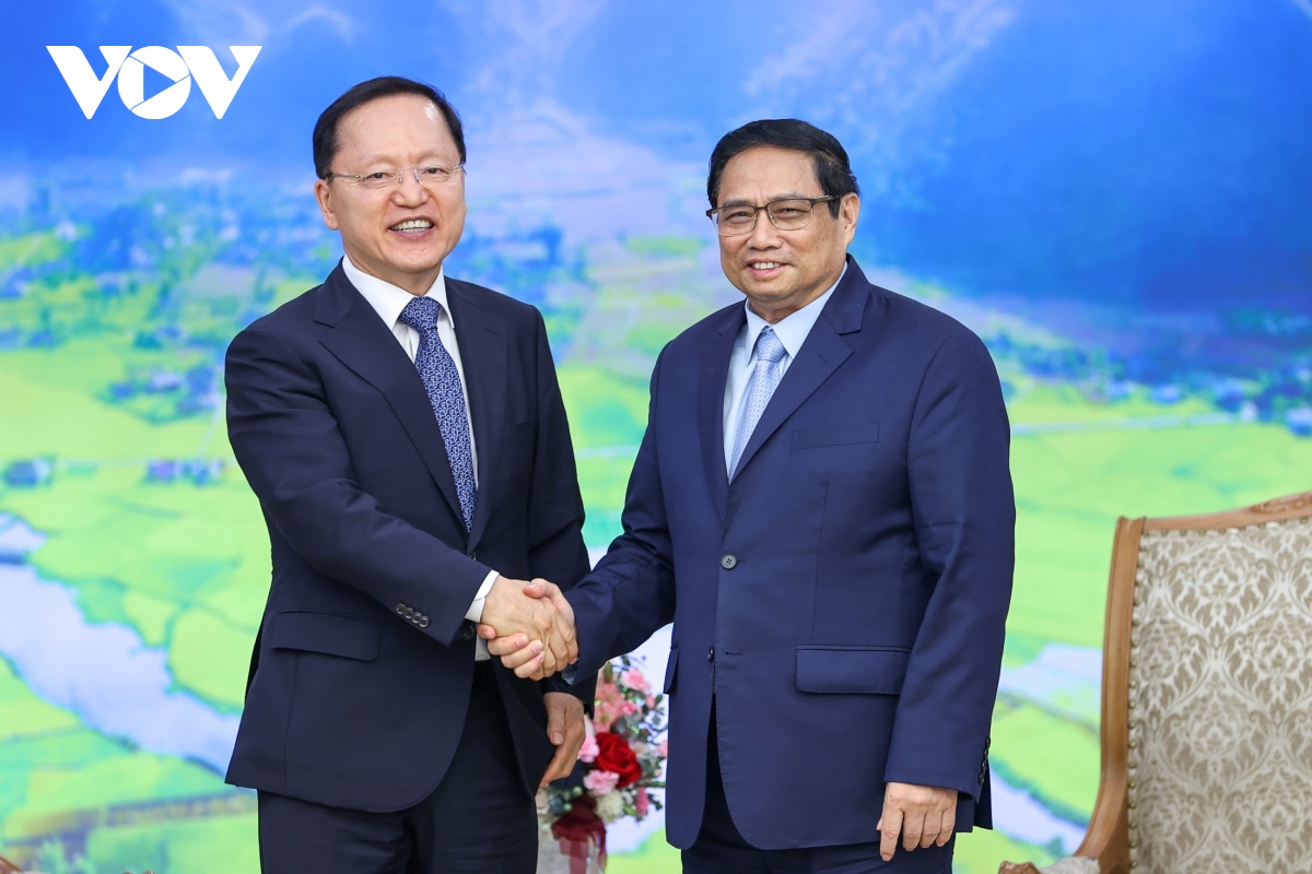 Thủ tướng Phạm Minh Chính tiếp Tổng Giám đốc phụ trách tài chính của Tập đoàn Samsung