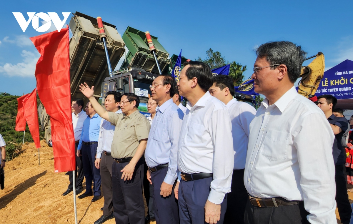 Thủ tướng Phạm Minh Chính dự lễ khởi công cao tốc Tuyên Quang - Hà Giang