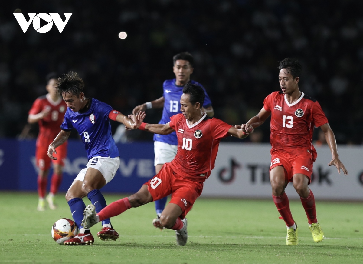 Beckham ghi bàn, U22 Indonesia tiễn U22 Campuchia rời SEA Games 32