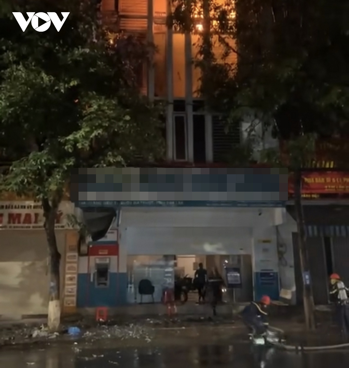 Một chi nhánh ngân hàng tại Đắk Lắk bị cháy trong đêm