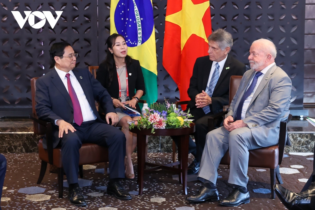 Thủ tướng Chính phủ Phạm Minh Chính gặp Tổng thống Brazil Lula Da Silva
