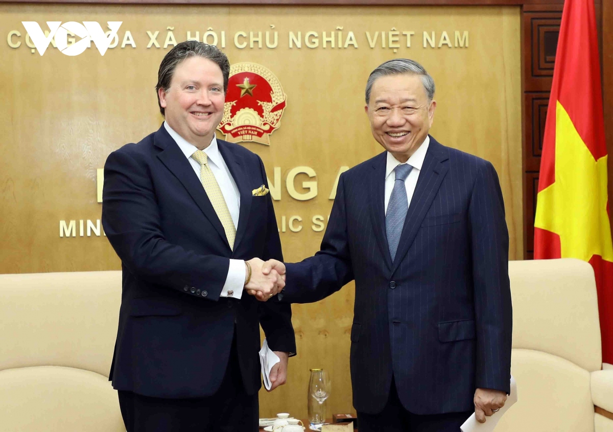 Bộ trưởng Tô Lâm tiếp Đại sứ Hoa Kỳ tại Việt Nam Marc Knapper