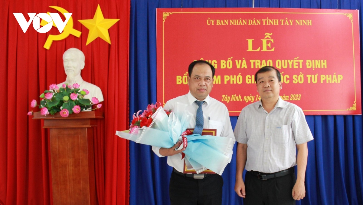 Ông Nguyễn Minh Vũ làm Phó Giám đốc Sở Tư pháp Tây Ninh