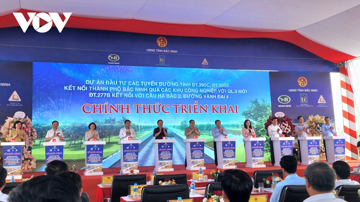 Thủ tướng dự lễ khởi công các dự án giao thông trọng điểm tỉnh Bắc Ninh