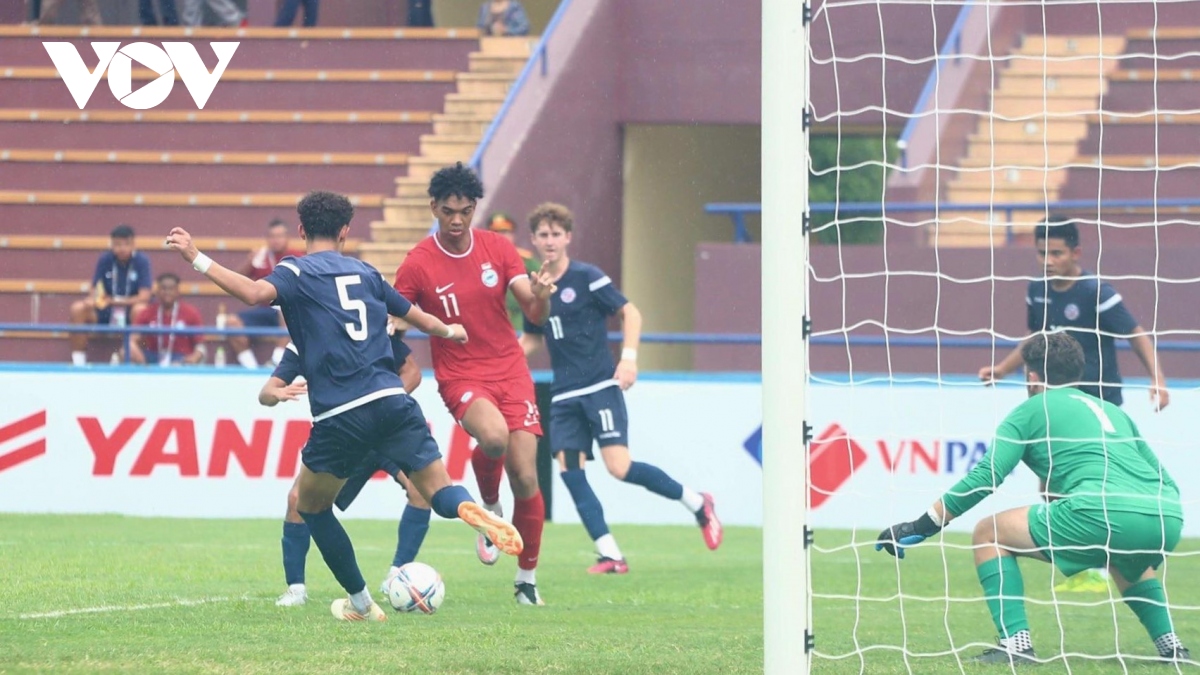 U23 Singapore rơi 2 điểm trước U23 Guam, U23 Việt Nam hưởng lợi