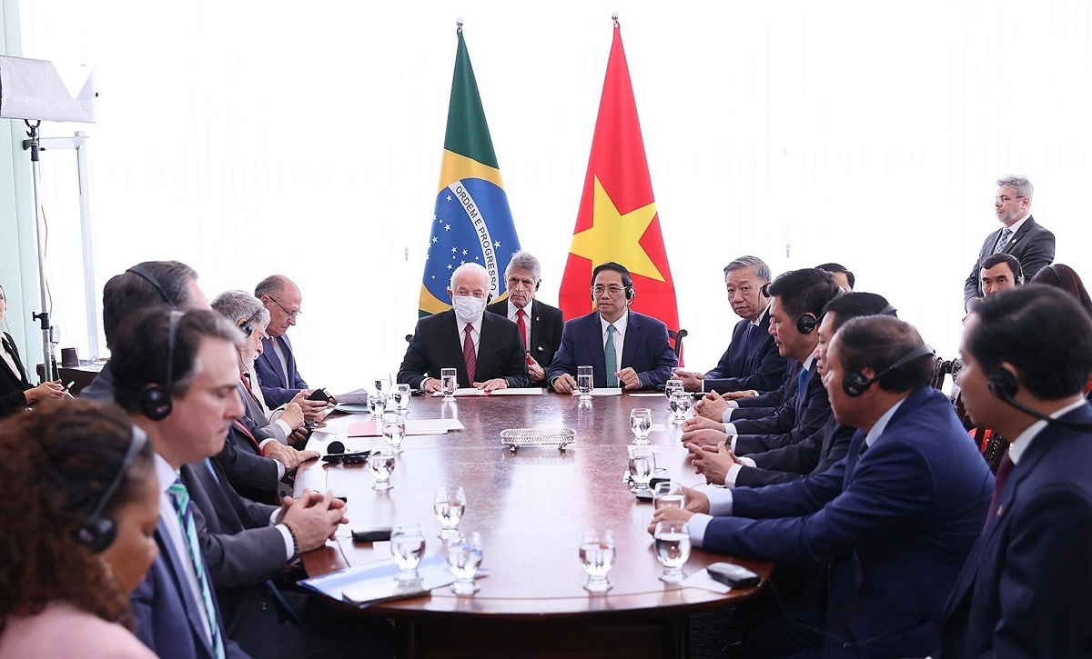 Thủ tướng Phạm Minh Chính hội đàm với Tổng thống Brazil Lula da Silva