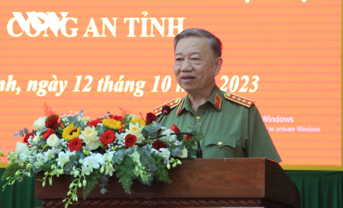 Đại tướng Tô Lâm làm việc tại Công an tỉnh Bình Định