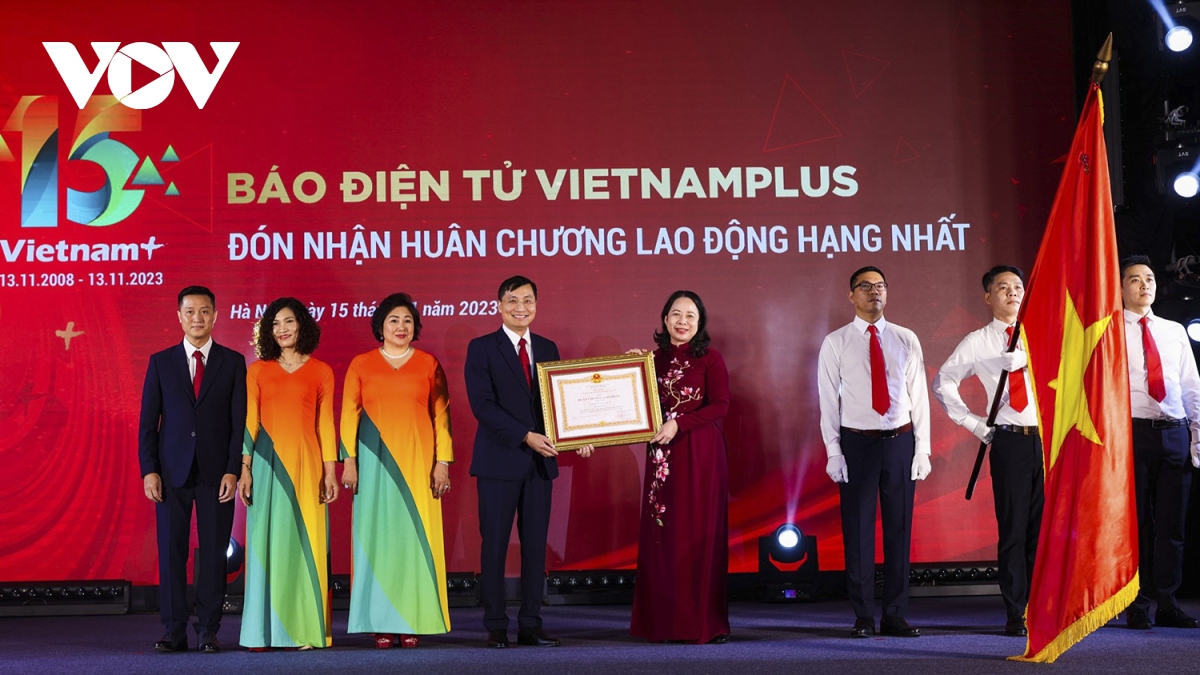 VietnamPlus kỷ niệm 15 năm thành lập và đón nhận Huân chương Lao động hạng Nhất