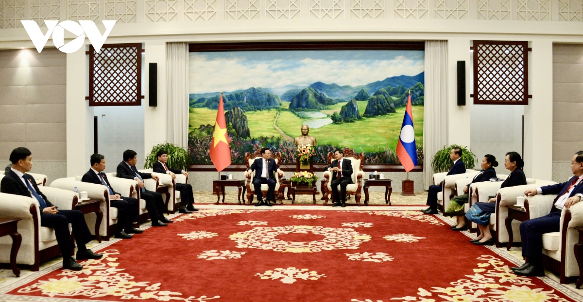 Chủ tịch Quốc hội Vương Đình Huệ hội kiến Tổng bí thư, Chủ tịch nước Lào