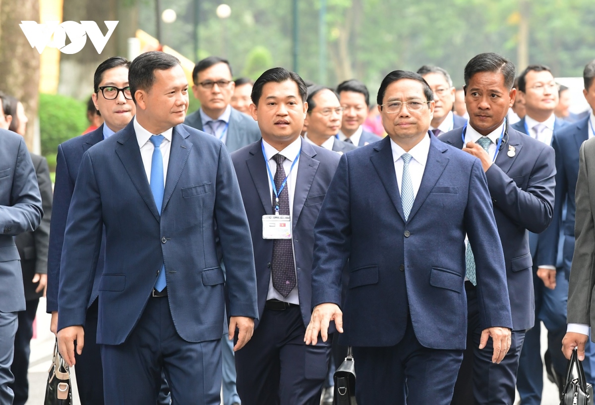 Thủ tướng Phạm Minh Chính chủ trì Lễ đón Thủ tướng Campuchia Hun Manet