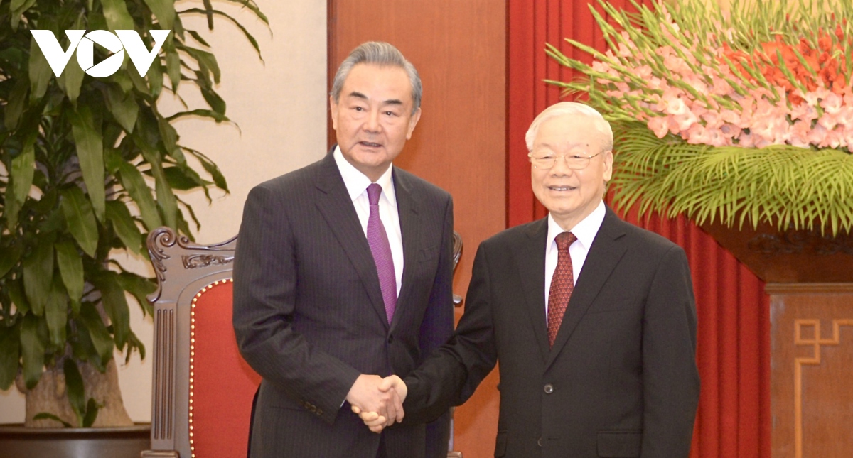 Tổng Bí thư Nguyễn Phú Trọng tiếp Bộ trưởng Bộ Ngoại giao Trung Quốc Vương Nghị