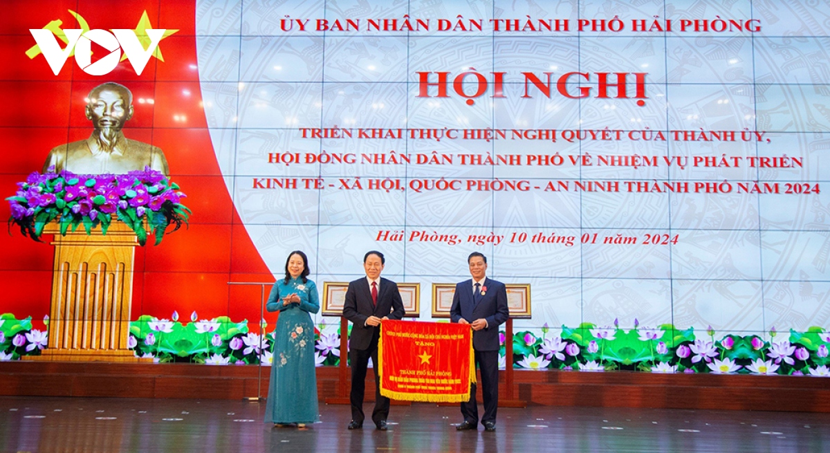 Phó Chủ tịch nước Võ Thị Ánh Xuân dự hội nghị triển khai nhiệm vụ của Hải Phòng