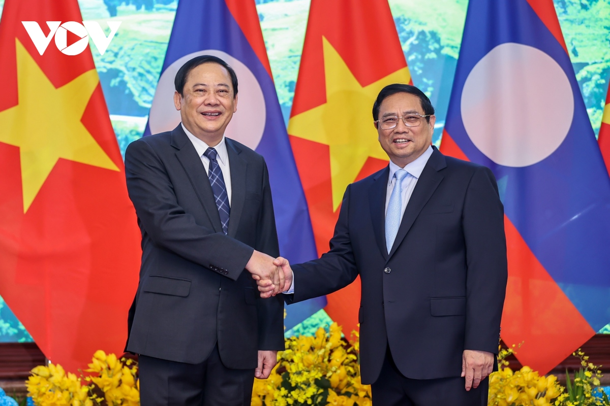 Thủ tướng Phạm Minh Chính hội đàm với Thủ tướng Lào Sonexay Siphandon