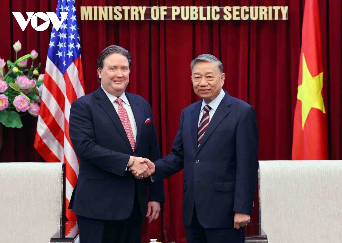 Bộ trưởng Tô Lâm tiếp Đại sứ Hoa Kỳ tại Việt Nam Marc Knapper