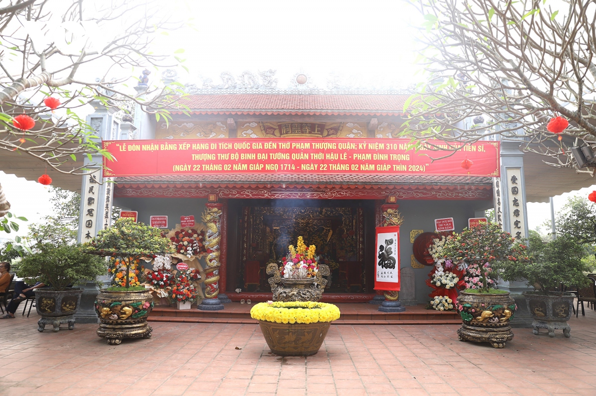 Đền thờ Phạm Thượng Quận đón nhận Bằng xếp hạng di tích quốc gia