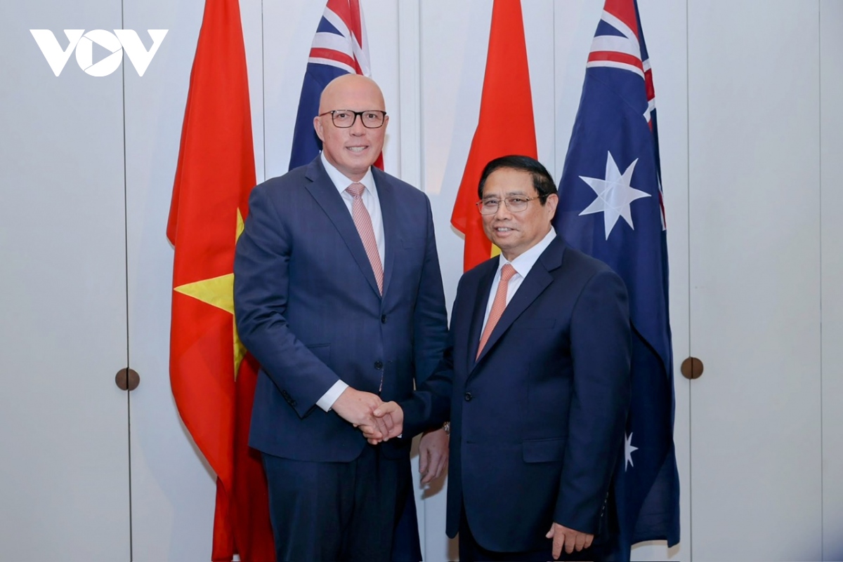 Thủ tướng Phạm Minh Chính tiếp Lãnh đạo Đảng Tự do Australia Peter Dutton