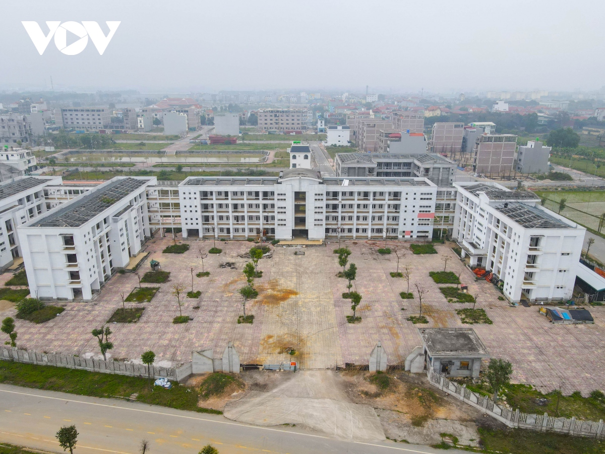Cận cảnh dự án gần 130 tỷ đồng trường THCS ở Thuận Thành, Bắc Ninh chậm tiến độ