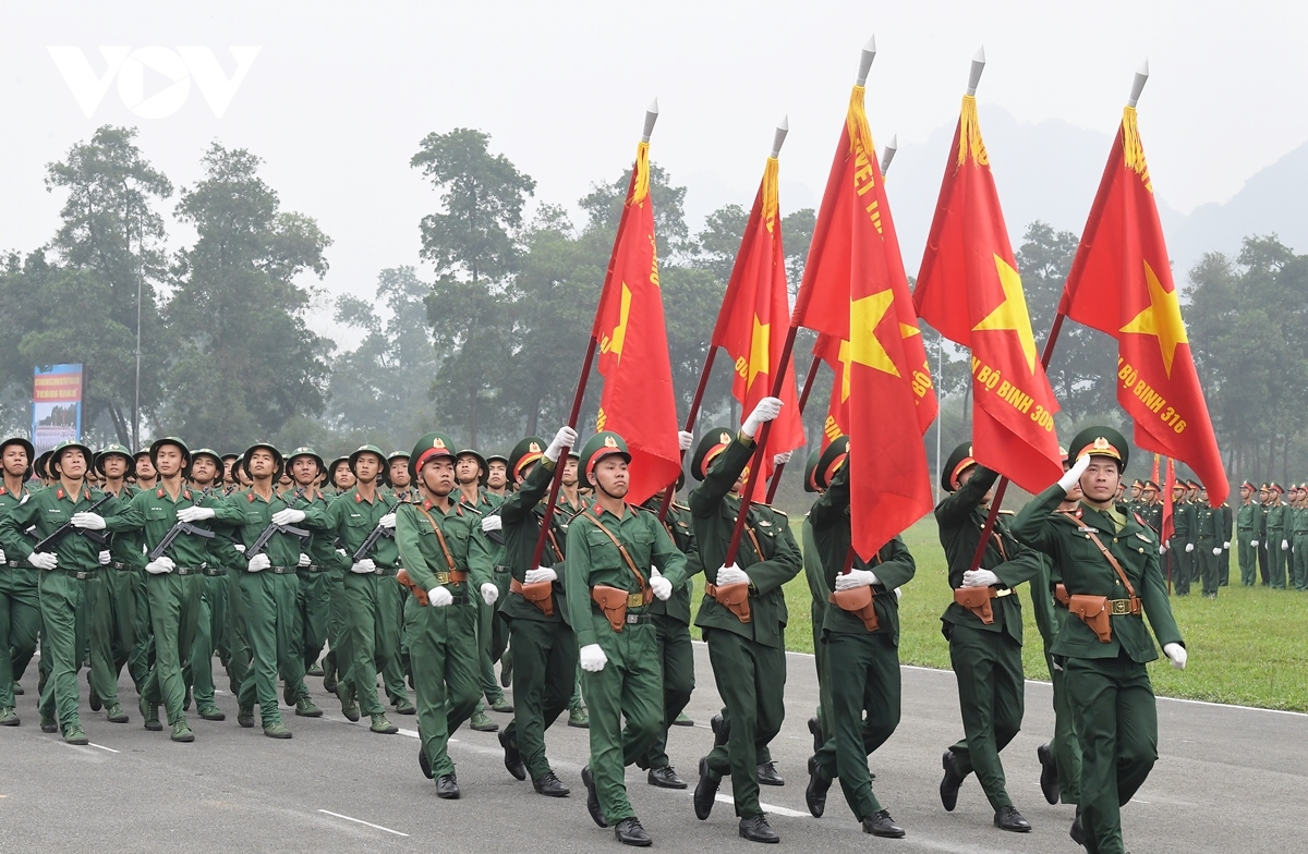 Hợp luyện diễu binh, diễu hành Kỷ niệm 70 năm Chiến thắng Điện Biên Phủ