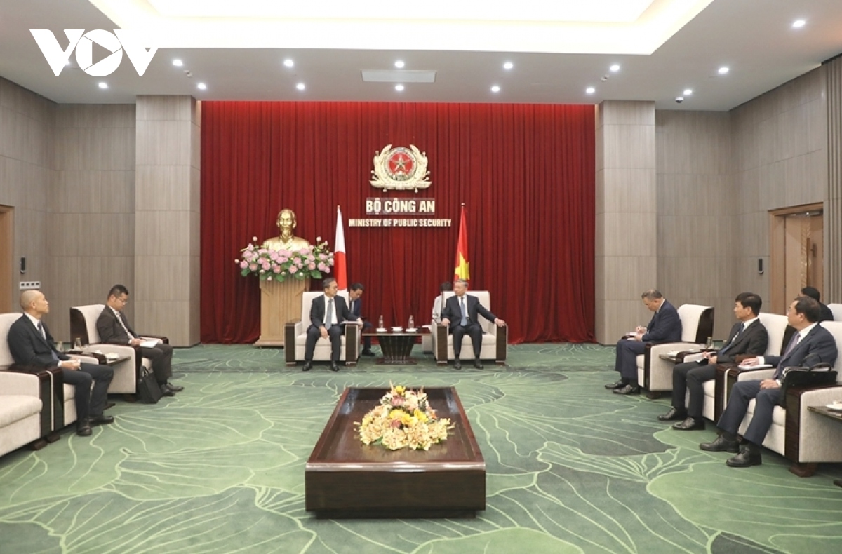 Bộ trưởng Tô Lâm tiếp Đại sứ đặc mệnh toàn quyền Nhật Bản tại Việt Nam