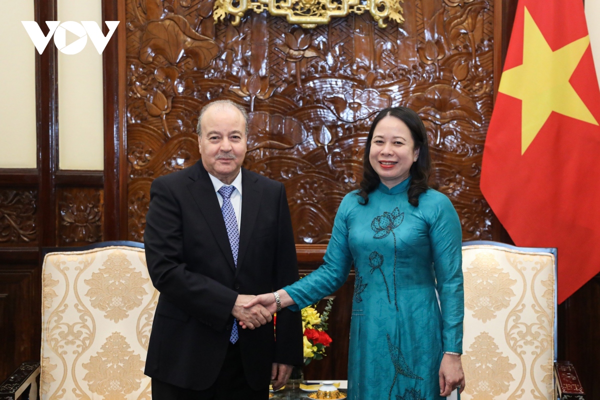 Quyền Chủ tịch nước Võ Thị Ánh Xuân tiếp Đại sứ Cộng hòa Algeria đến chào từ biệt
