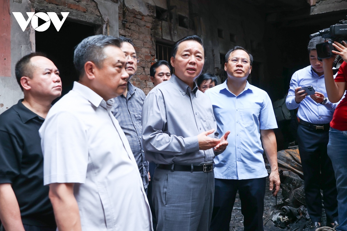 Lãnh đạo Chính phủ, Quốc hội, Hà Nội kiểm tra hiện trường vụ cháy ở Trung Kính