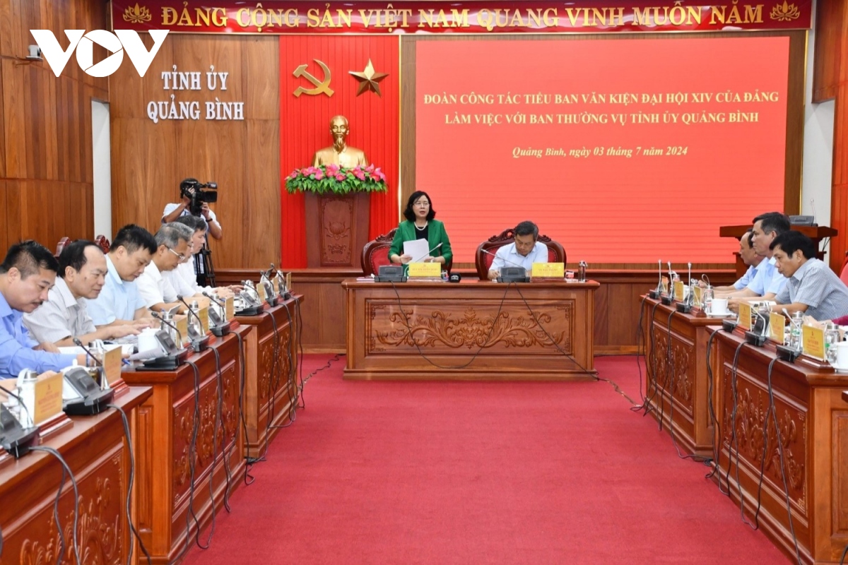 Trưởng Ban Dân vận Trung ương làm việc với tỉnh Quảng Bình