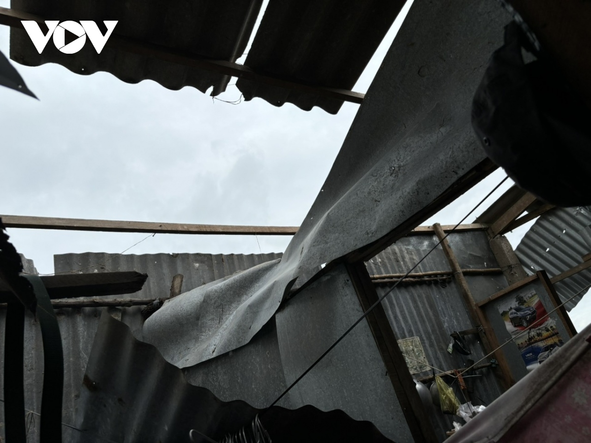78 căn nhà, trại chăn nuôi tại Tiền Giang bị thiệt hại do giông lốc
